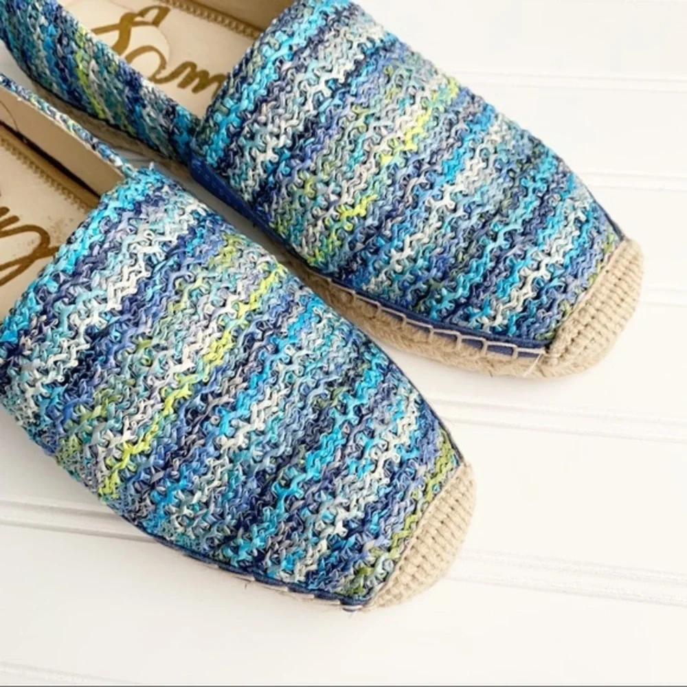 Sam Edelman Women’s 8.5 Blue Khloe Slip On Espadrille Flats